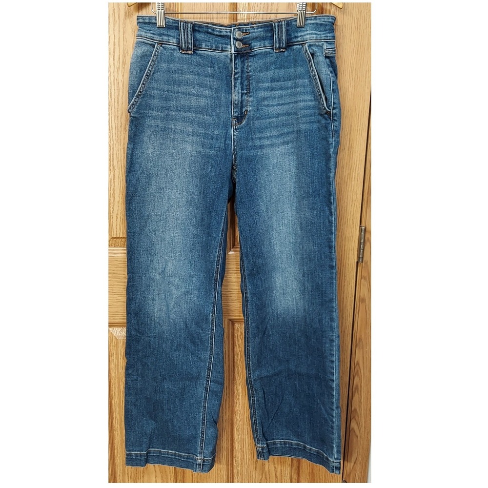 Judy Blue Wide Leg 15/32 (actual 16/30.5) High Waist Jeans Medium Wash Denim